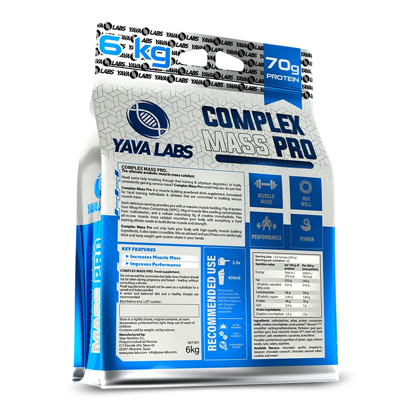 COMPLEX MASS PRO YAVA LABS - 6KG - Yava Labs
