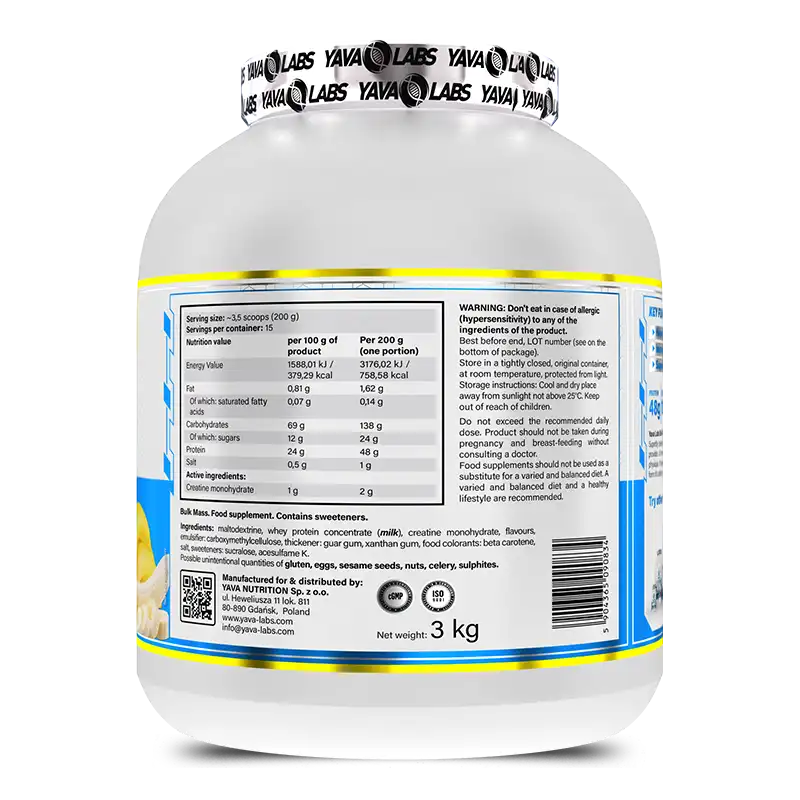 BULK MASS 3KG - Yava Labs